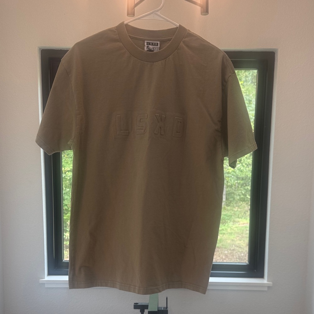 LSKD Men's Casual Tan Tee